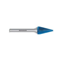 Cone Shape Blue-Tec Coated Single Cut Carbide Rotary Burr - Type M (Karnasch)