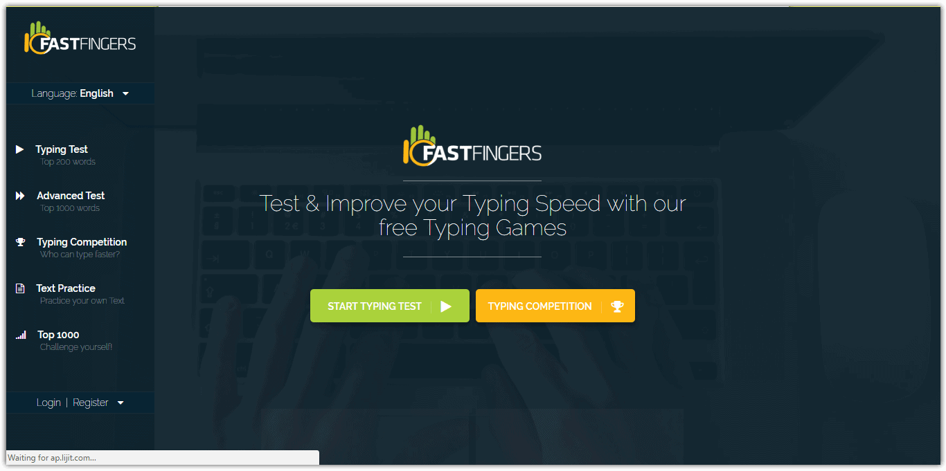 What is the 10FastFingers speed test?